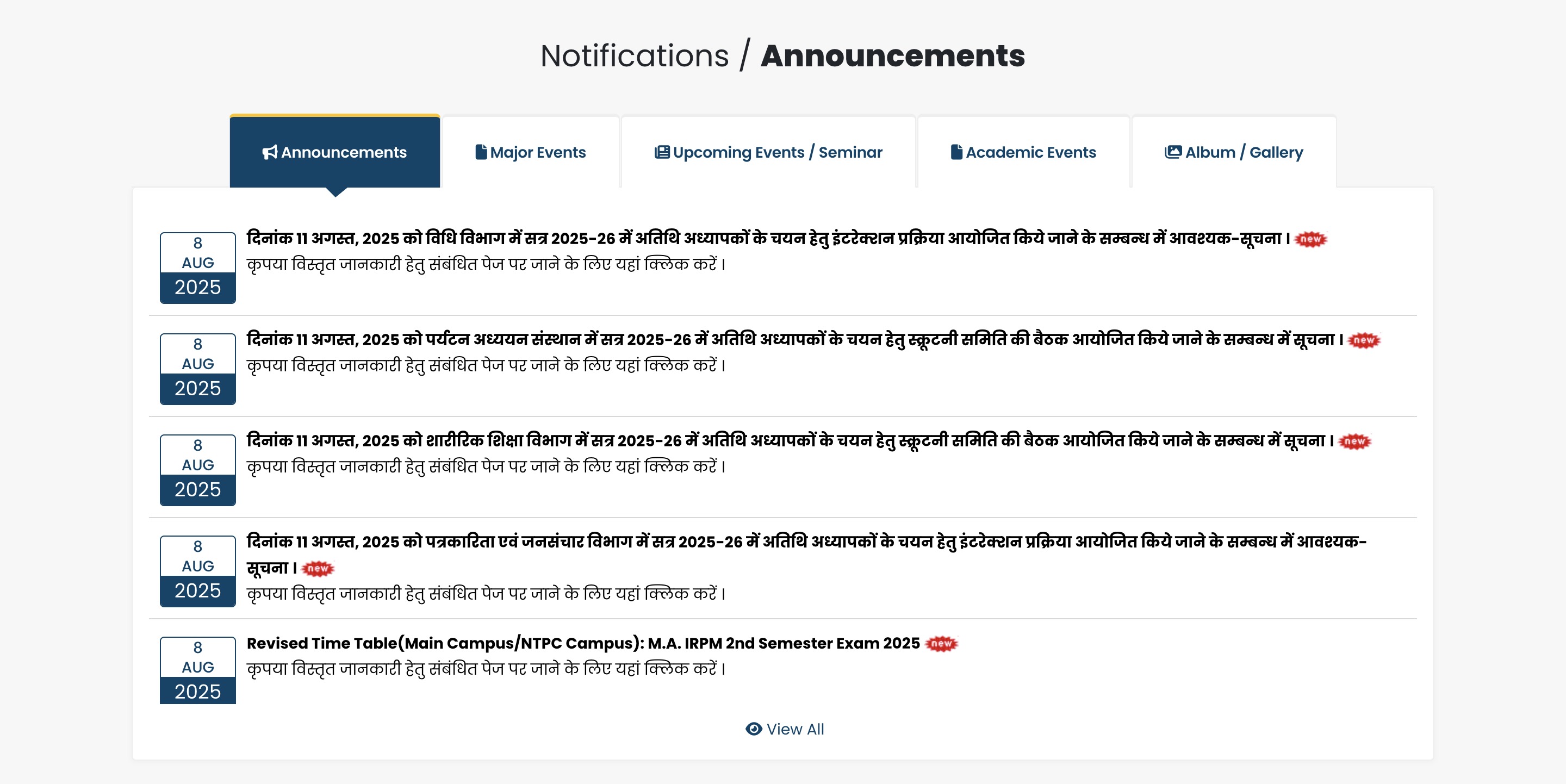 Student Life and Activities